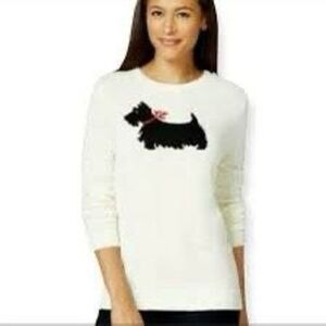Charter Club Knit PullOver Sweater Sz 3X Scottie Dog Cream